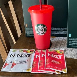 Prüvit Hibiscus Lemonade w/24 oz Starbucks cup